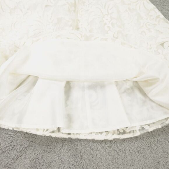Draper James Skirt Womens 12 White Embroidered Overlay Mini Bridal - Picture 14 of 16